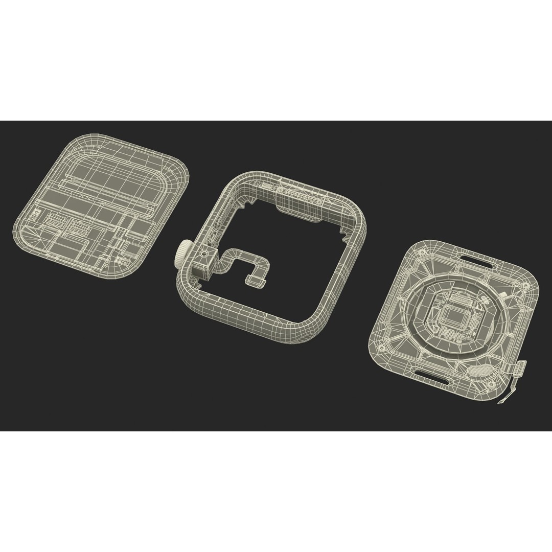 Apple Watch Main Shell Aluminum 3D Model – High Poly PBR Asset, FBX, OBJ - View 22