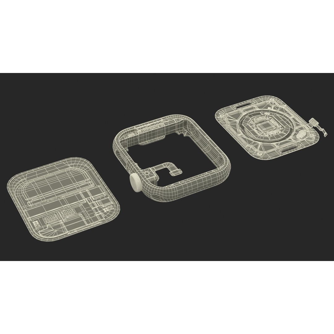 Apple Watch Main Shell Aluminum 3D Model – High Poly PBR Asset, FBX, OBJ - View 23