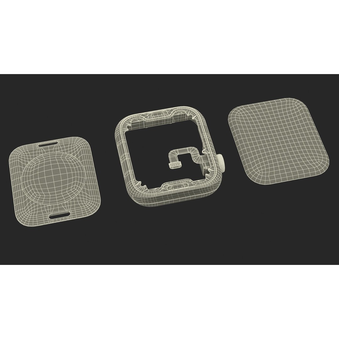 Apple Watch Main Shell Aluminum 3D Model – High Poly PBR Asset, FBX, OBJ - View 24