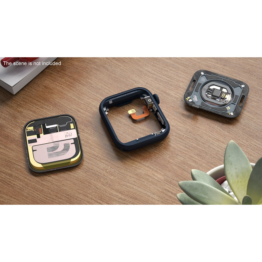 Apple Watch Main Shell Aluminum 3D Model – High Poly PBR Asset, FBX, OBJ - View 3