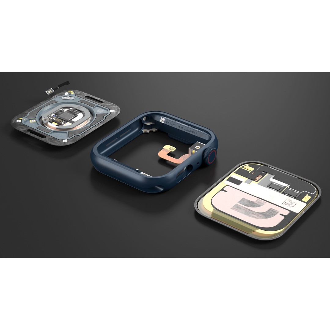 Apple Watch Main Shell Aluminum 3D Model – High Poly PBR Asset, FBX, OBJ - View 5