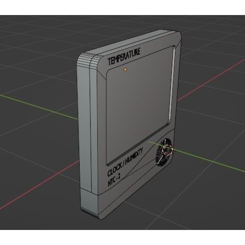 Digital Room Temperature Meter 3D Model – Low Poly Game Asset, FBX, OBJ