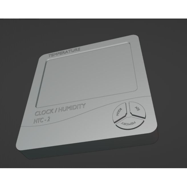 Digital Room Temperature Meter 3D Model – Low Poly Game Asset, FBX, OBJ - View 8
