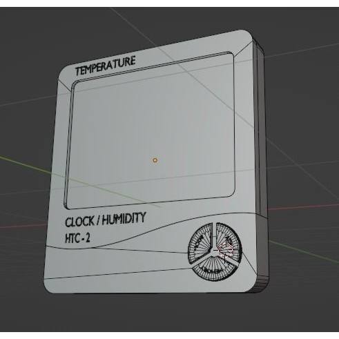 Digital Room Temperature Meter 3D Model – Low Poly Game Asset, FBX, OBJ - View 9