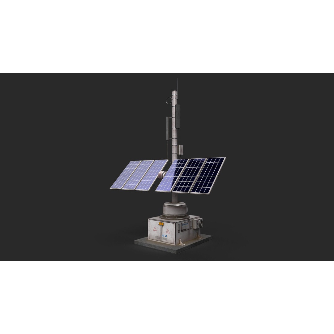 Solar Panels 3D Model – Low Poly PBR Asset with 8K Textures, FBX/OBJ - View 14
