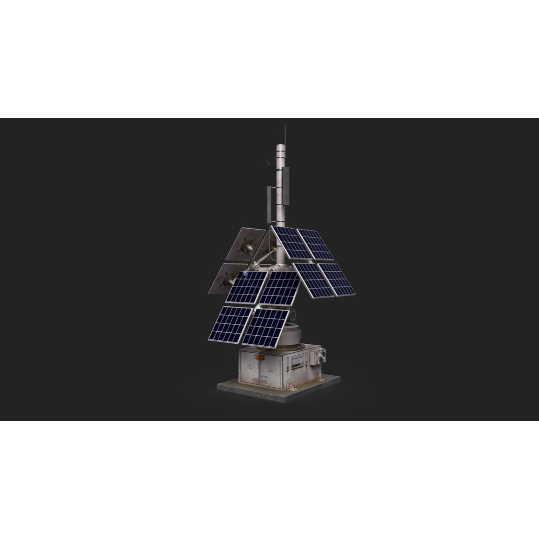 Solar Panels 3D Model – Low Poly PBR Asset with 8K Textures, FBX/OBJ - View 16