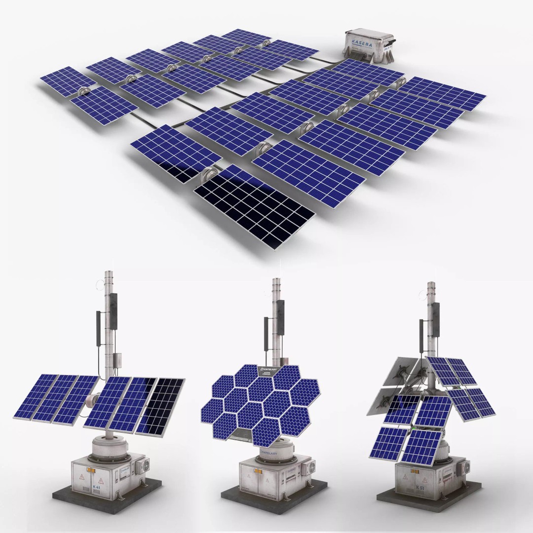 Solar Panels 3D Model – Low Poly PBR Asset with 8K Textures, FBX/OBJ - View 2