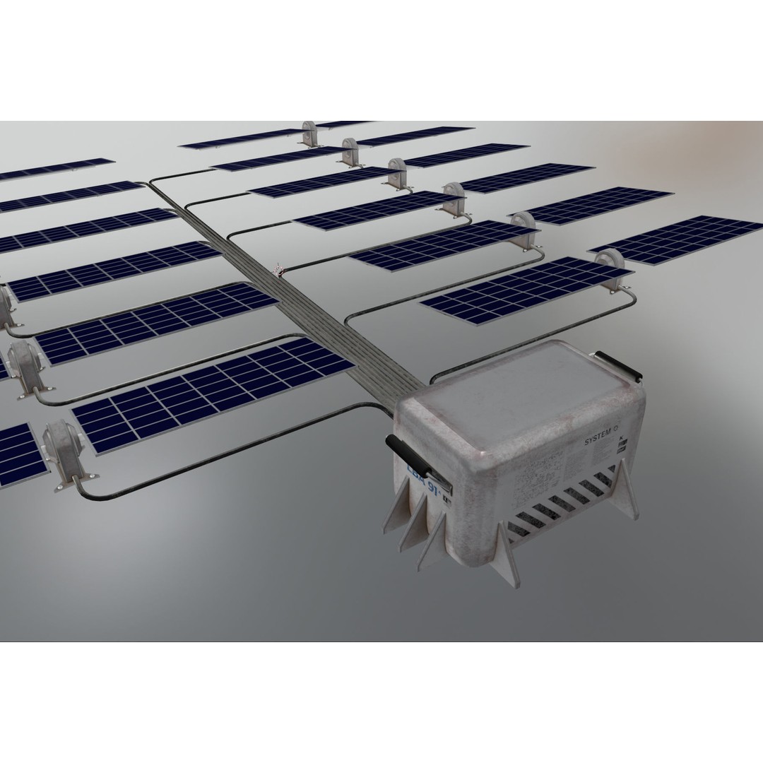 Solar Panels 3D Model – Low Poly PBR Asset with 8K Textures, FBX/OBJ - View 27