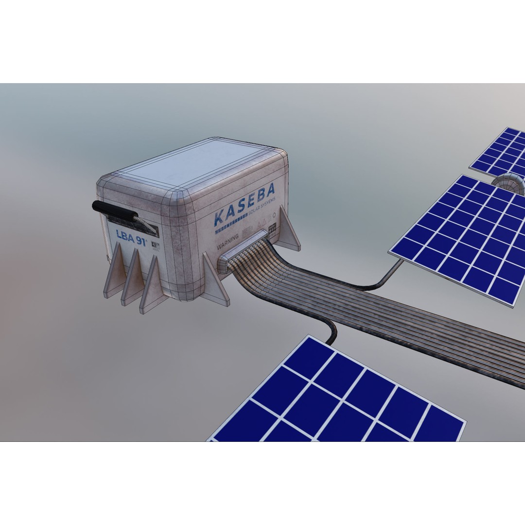 Solar Panels 3D Model – Low Poly PBR Asset with 8K Textures, FBX/OBJ - View 36