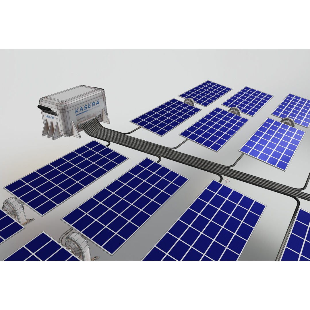 Solar Panels 3D Model – Low Poly PBR Asset with 8K Textures, FBX/OBJ - View 38