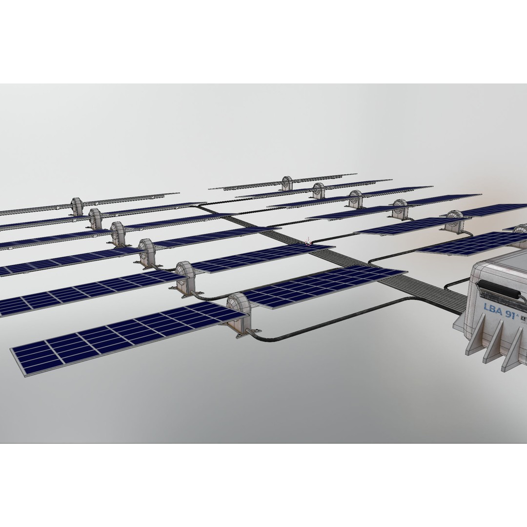 Solar Panels 3D Model – Low Poly PBR Asset with 8K Textures, FBX/OBJ - View 46