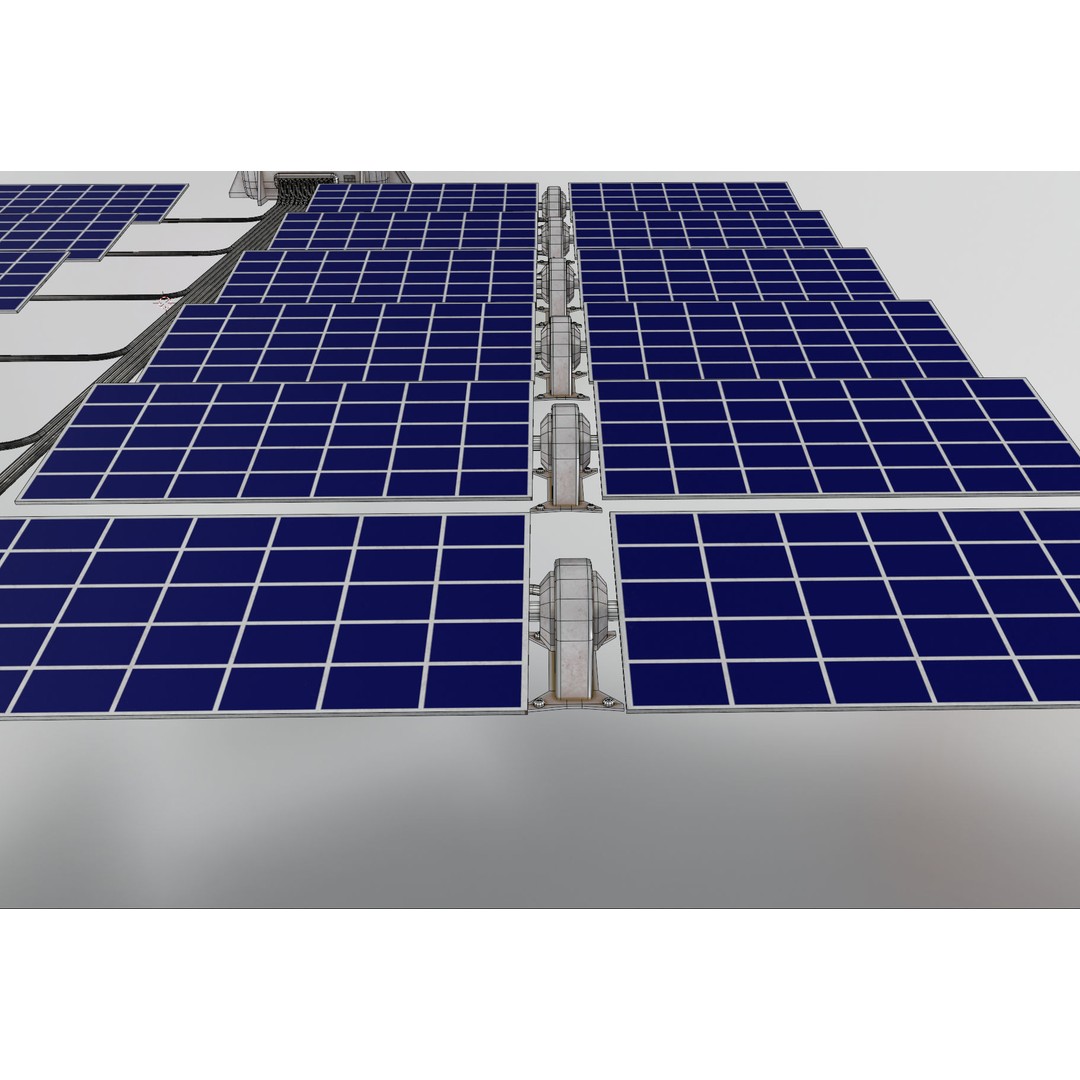 Solar Panels 3D Model – Low Poly PBR Asset with 8K Textures, FBX/OBJ - View 48
