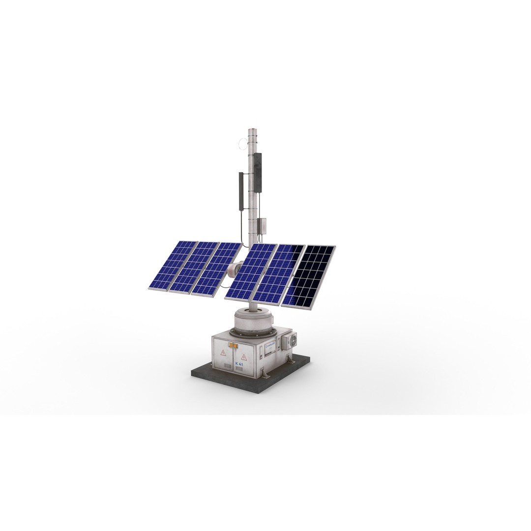 Solar Panels 3D Model – Low Poly PBR Asset with 8K Textures, FBX/OBJ - View 5