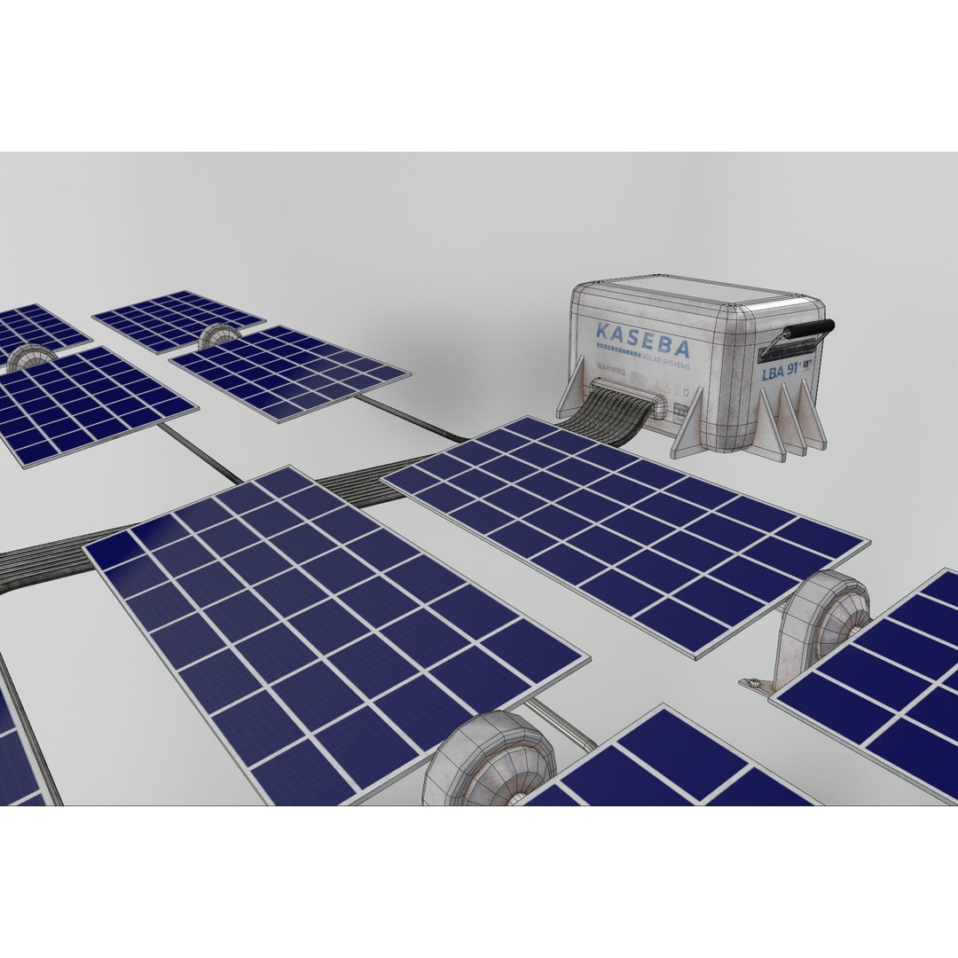 Solar Panels 3D Model – Low Poly PBR Asset with 8K Textures, FBX/OBJ - View 52