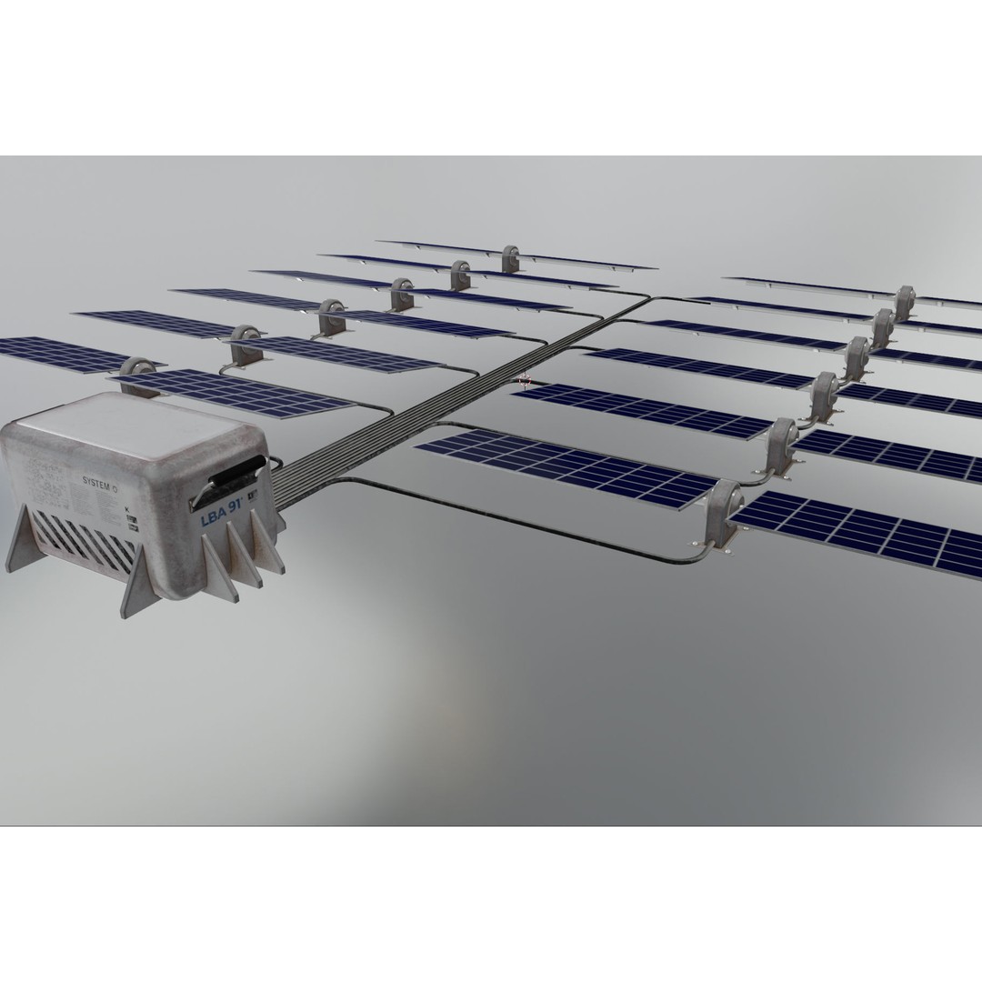 Solar Panels 3D Model – Low Poly PBR Asset with 8K Textures, FBX/OBJ - View 55