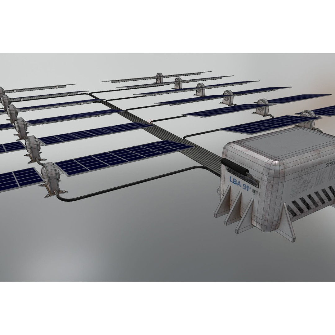 Solar Panels 3D Model – Low Poly PBR Asset with 8K Textures, FBX/OBJ - View 61