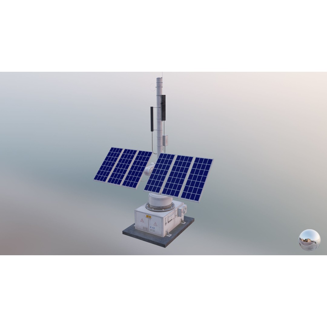Solar Panels 3D Model – Low Poly PBR Asset with 8K Textures, FBX/OBJ - View 62