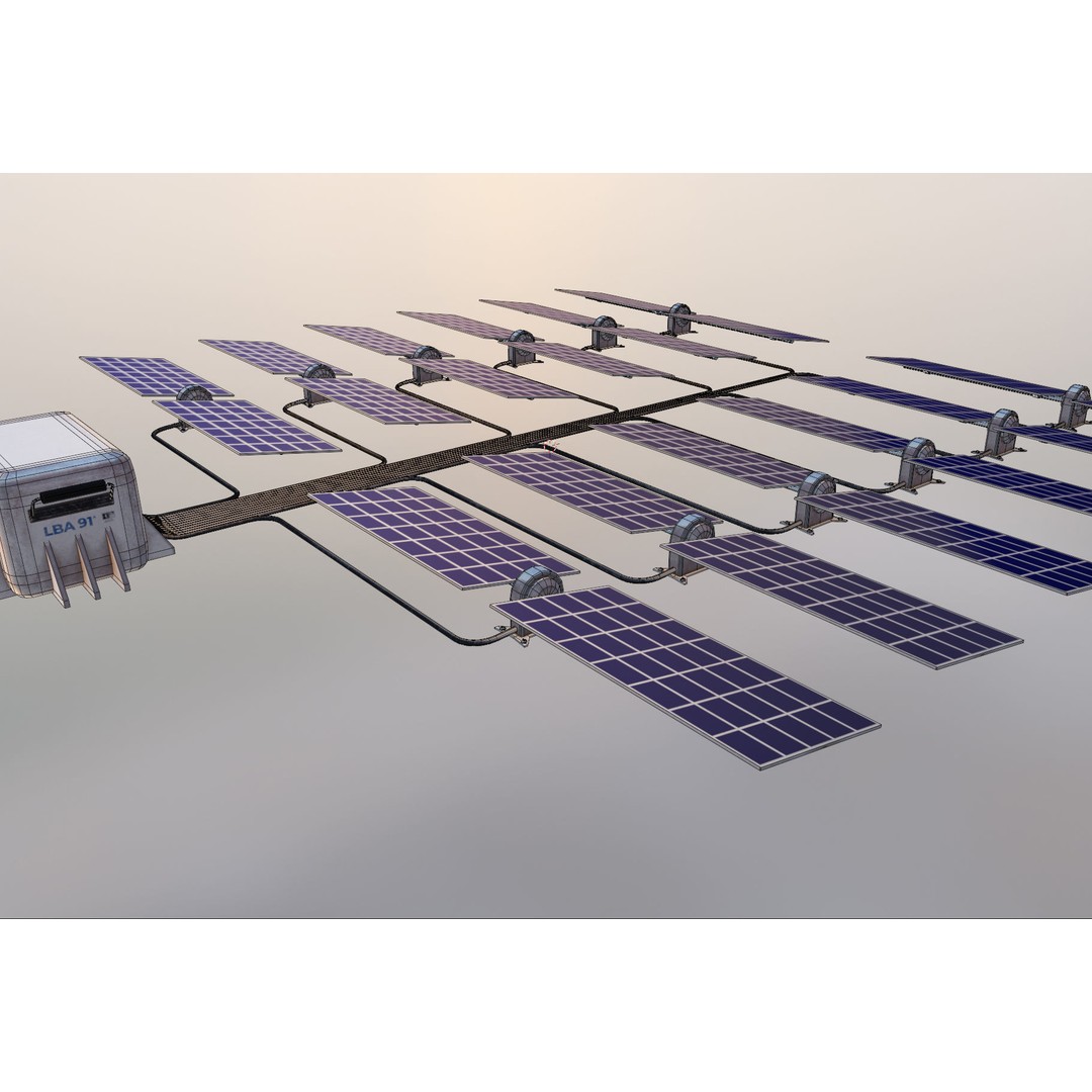 Solar Panels 3D Model – Low Poly PBR Asset with 8K Textures, FBX/OBJ - View 64