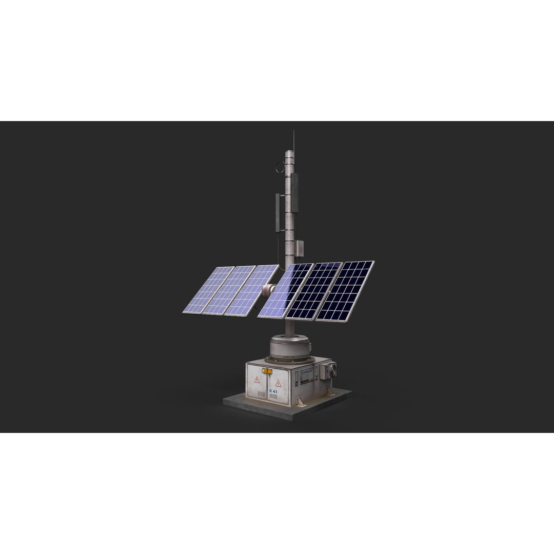 Solar Panels 3D Model – Low Poly PBR Asset with 8K Textures, FBX/OBJ - View 7
