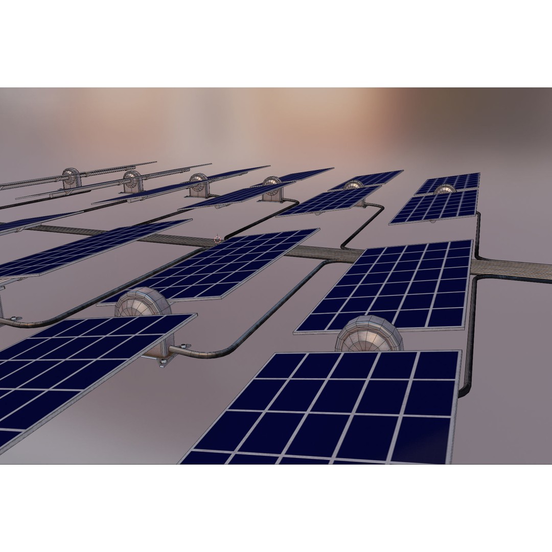 Solar Panels 3D Model – Low Poly PBR Asset with 8K Textures, FBX/OBJ - View 70
