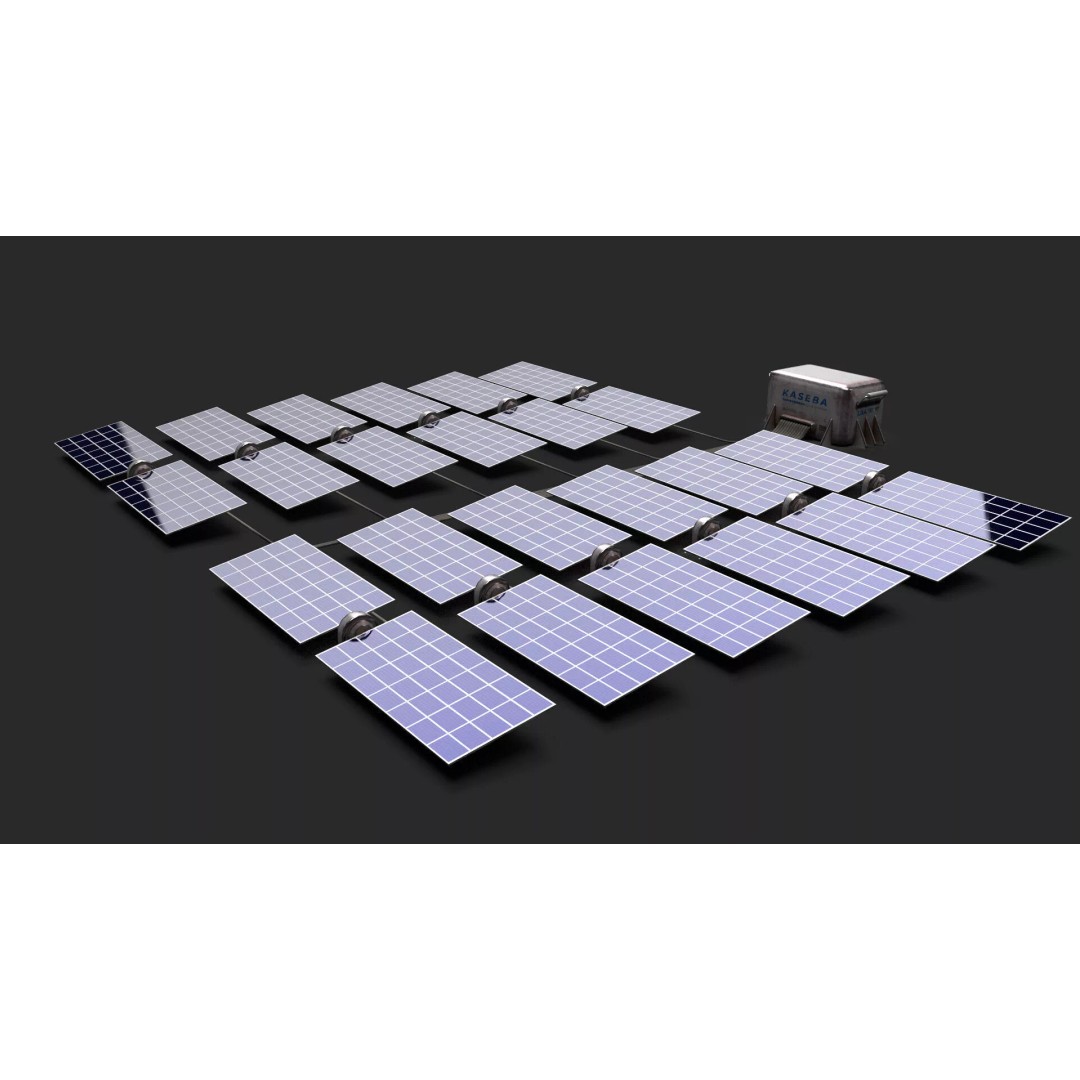 Solar Panels 3D Model – Low Poly PBR Asset with 8K Textures, FBX/OBJ - View 8