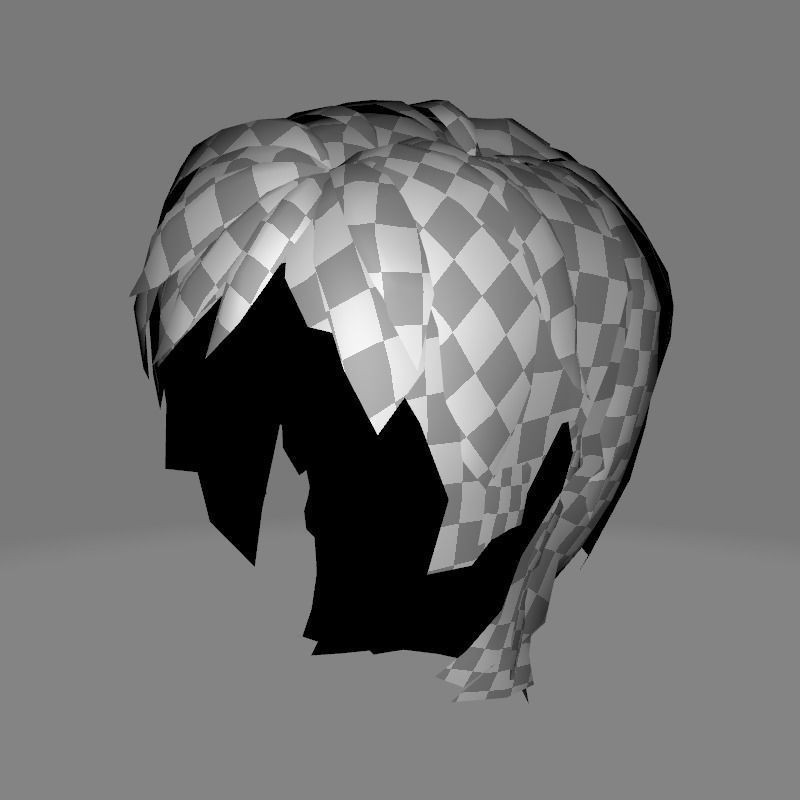 Pexie Short Hair 3D Model – Low Poly Realistic Hair Asset, FBX