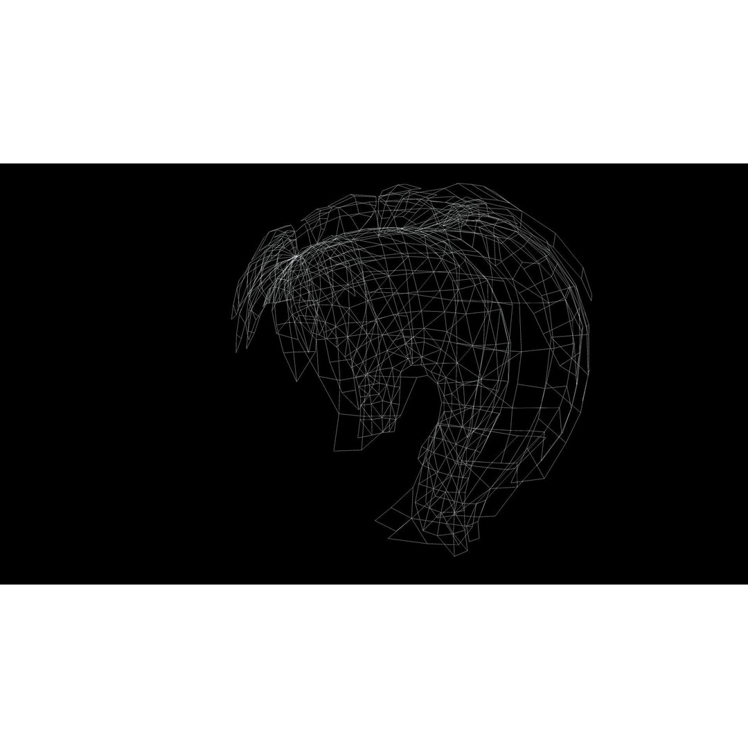 Pexie Short Hair 3D Model – Low Poly Realistic Hair Asset, FBX - View 14