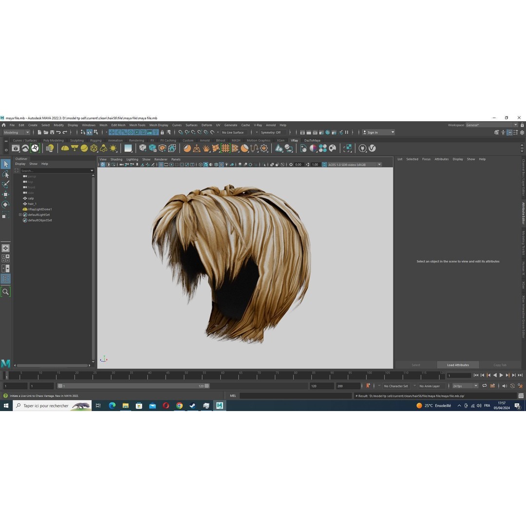 Pexie Short Hair 3D Model – Low Poly Realistic Hair Asset, FBX - View 16