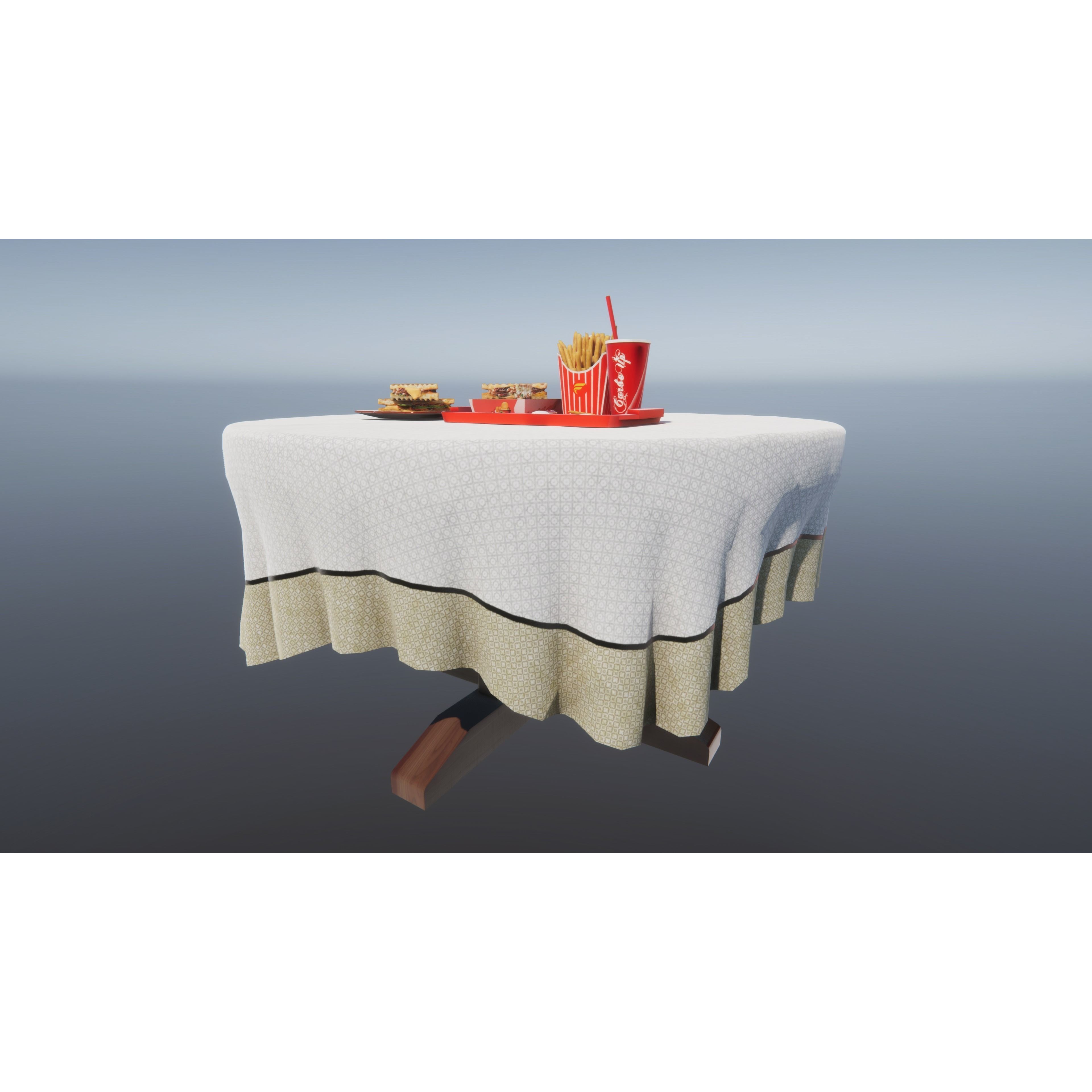 Fast Food Bundle - Low-Poly Game-Ready 3D Model - View 14