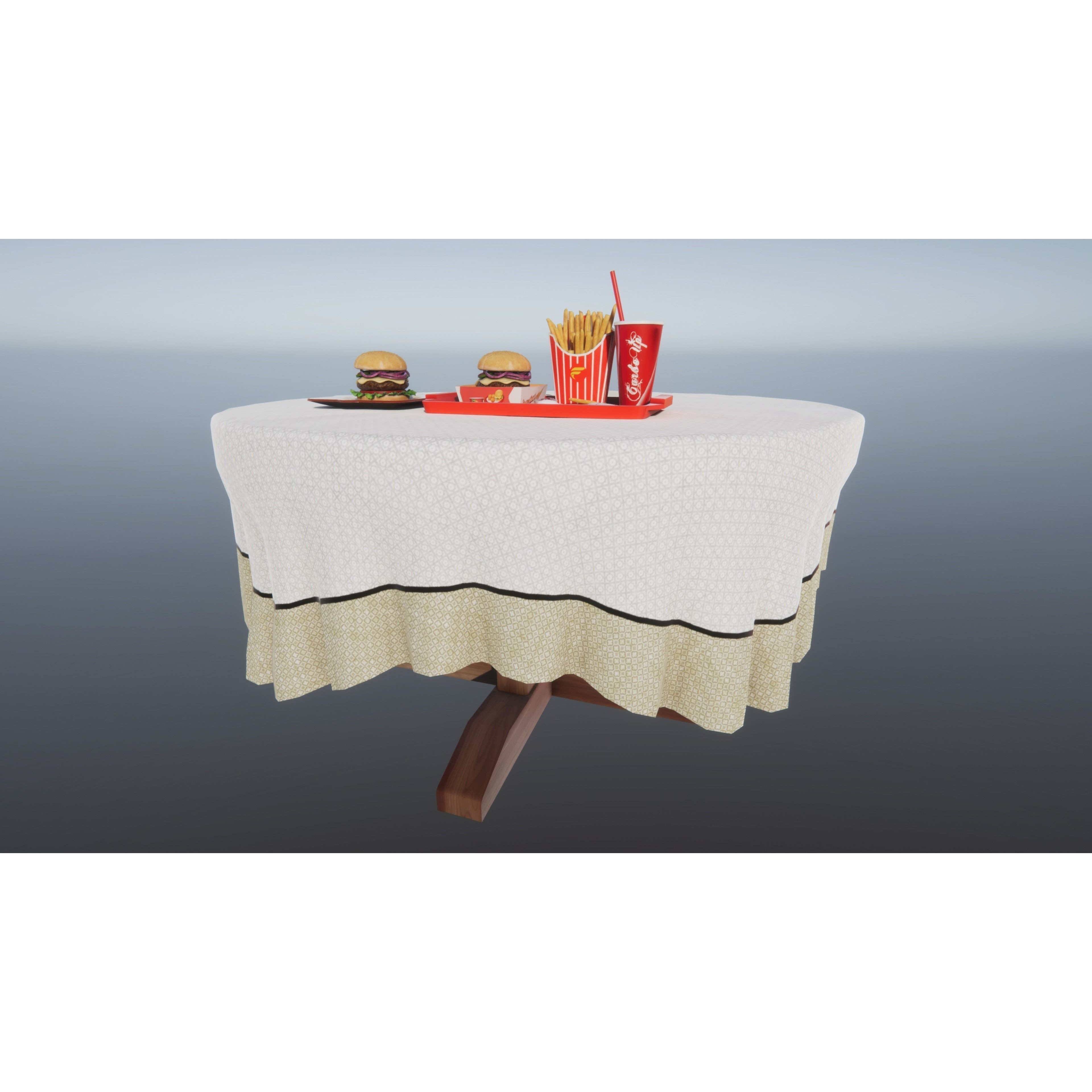 Fast Food Bundle - Low-Poly Game-Ready 3D Model - View 15