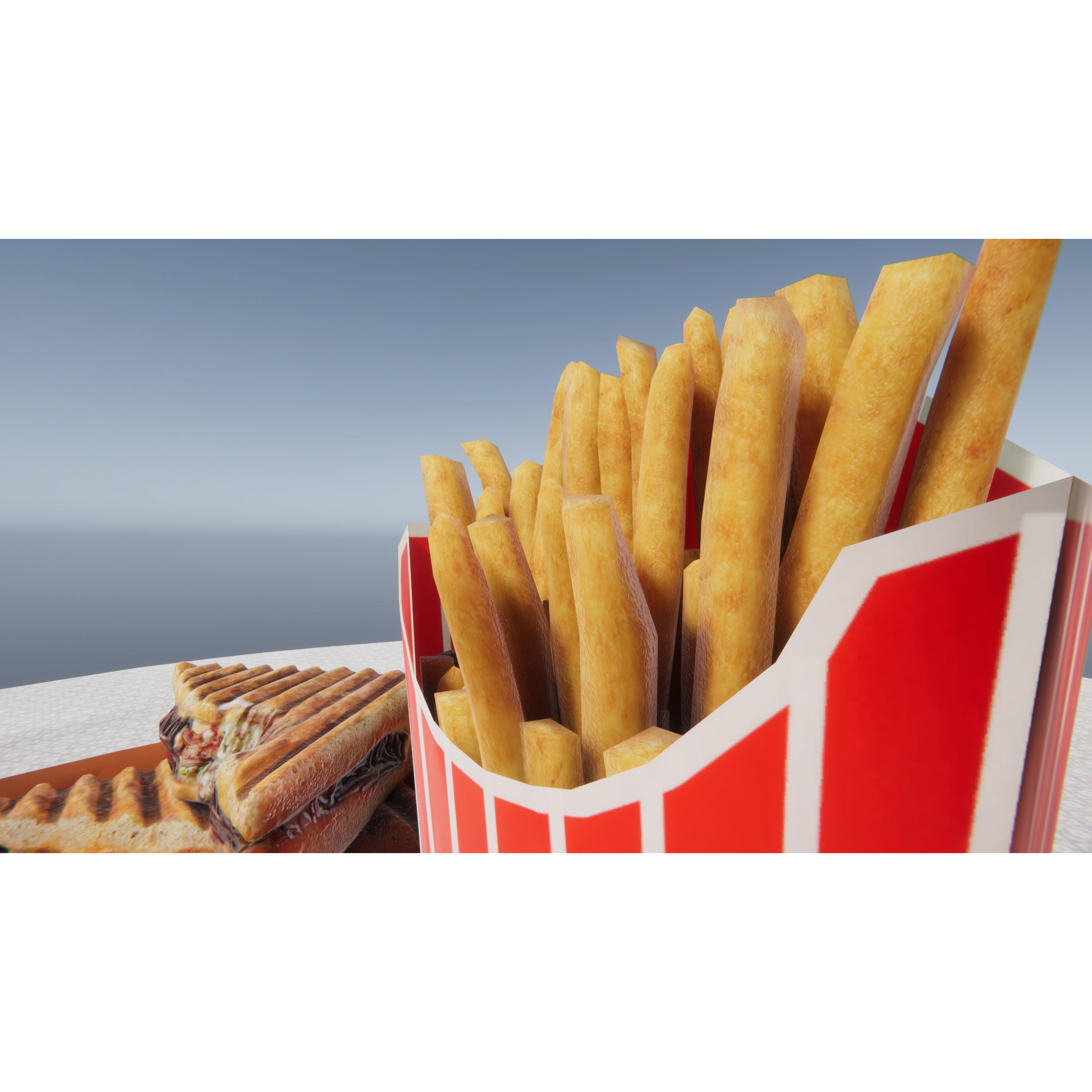 Fast Food Bundle - Low-Poly Game-Ready 3D Model - View 20