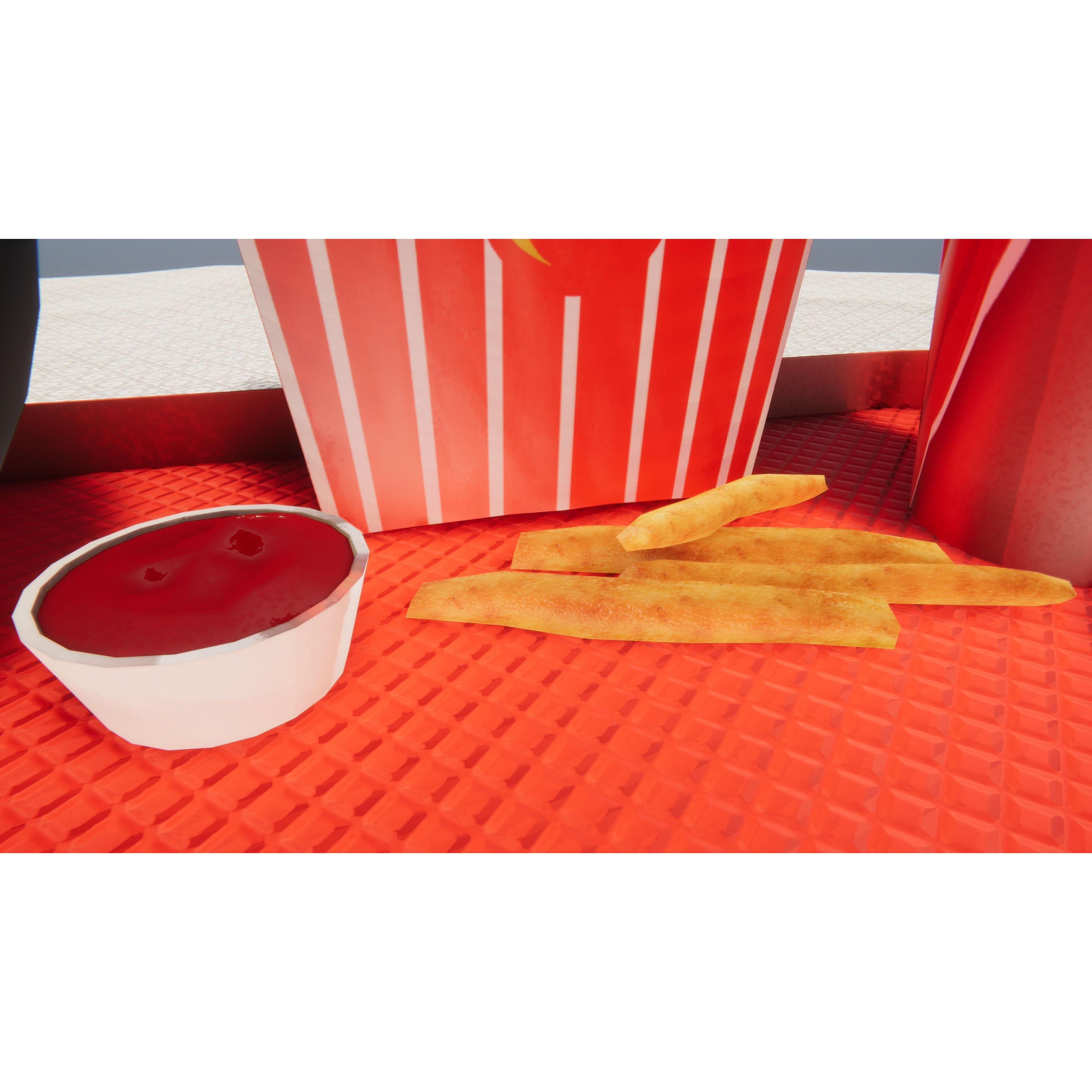 Fast Food Bundle - Low-Poly Game-Ready 3D Model - View 42