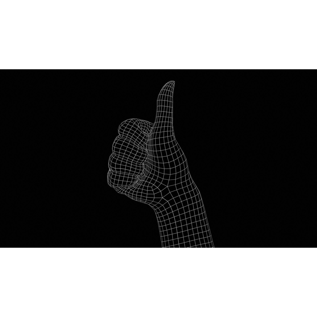 Thumbs Up Hand 3D Model – Low Poly Character, FBX, PBR Textures - View 13