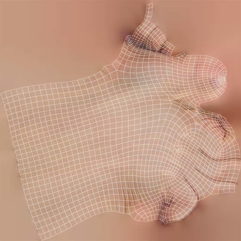Thumbs Up Hand 3D Model – Low Poly Character, FBX, PBR Textures - View 16
