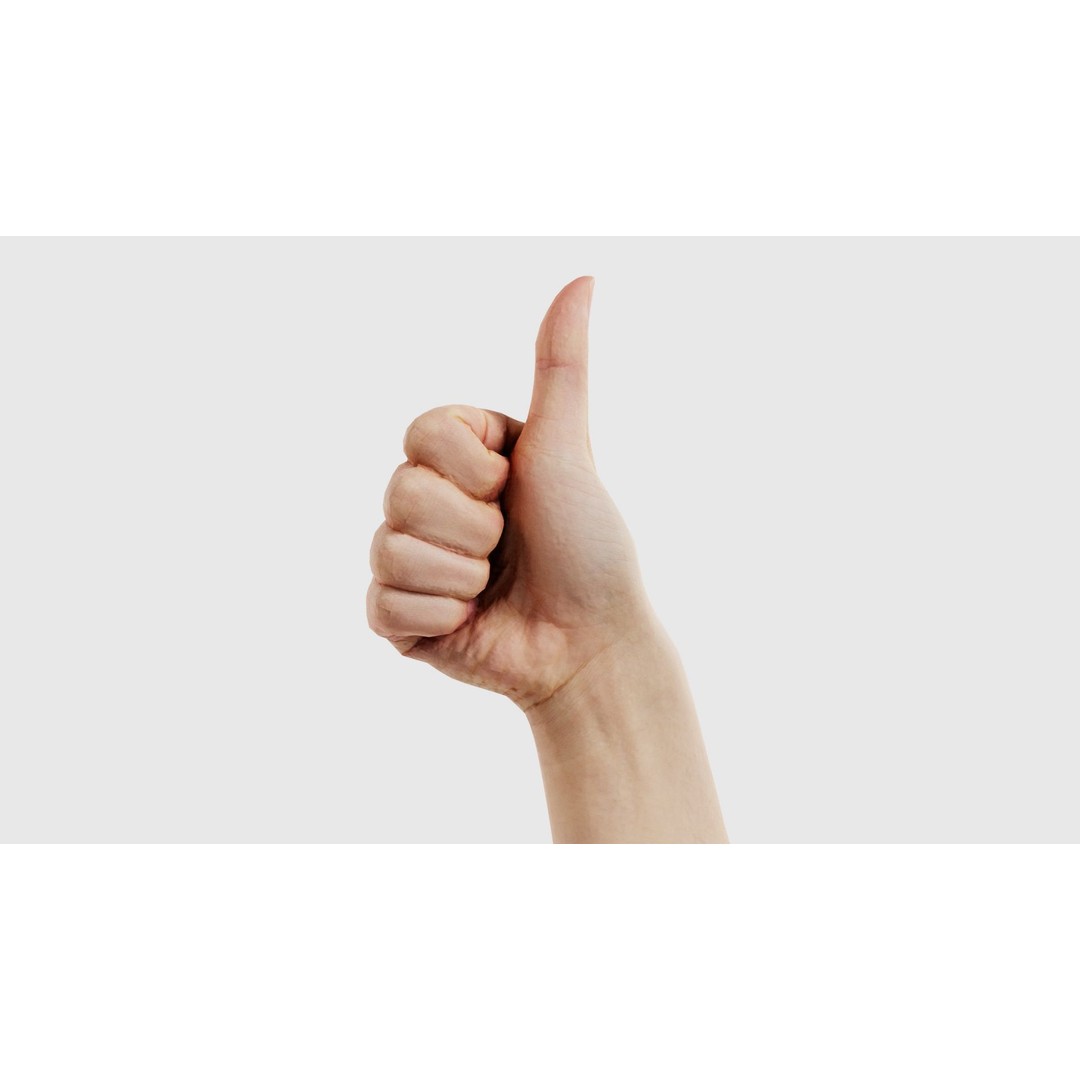Thumbs Up Hand 3D Model – Low Poly Character, FBX, PBR Textures - View 17