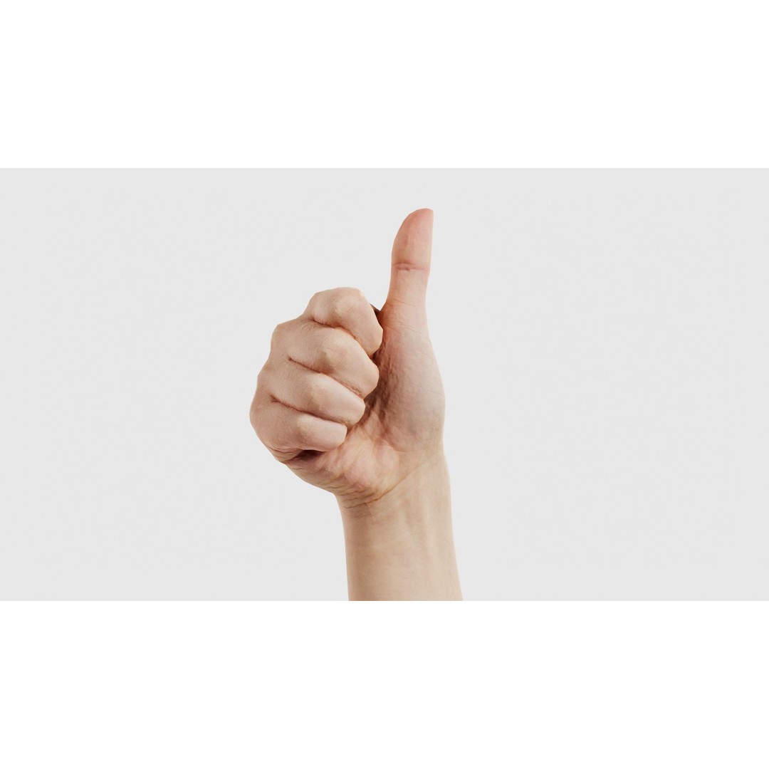 Thumbs Up Hand 3D Model – Low Poly Character, FBX, PBR Textures - View 18
