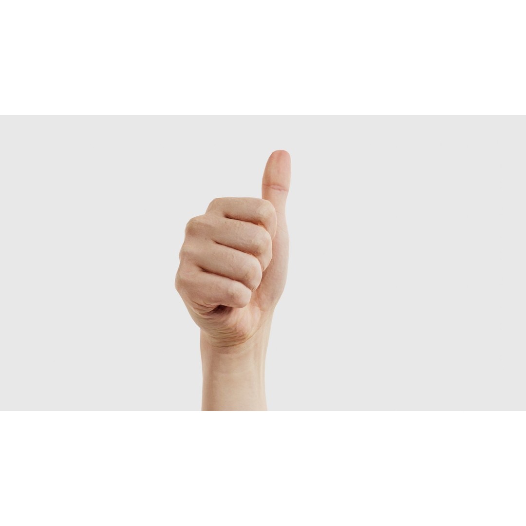 Thumbs Up Hand 3D Model – Low Poly Character, FBX, PBR Textures - View 19