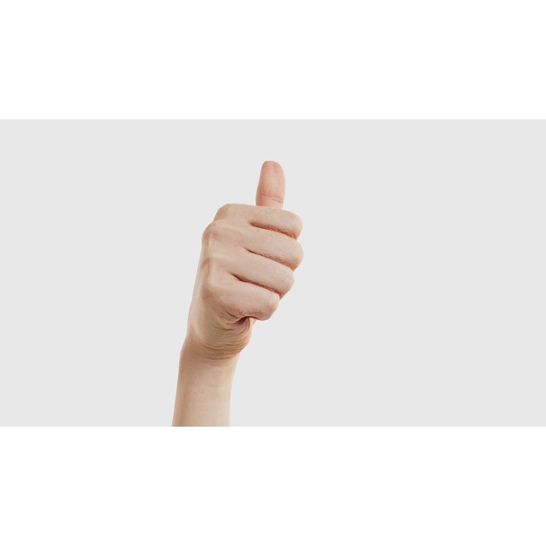 Thumbs Up Hand 3D Model – Low Poly Character, FBX, PBR Textures - View 20