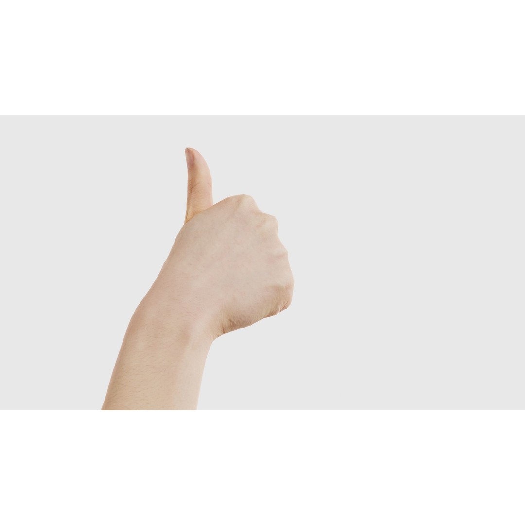 Thumbs Up Hand 3D Model – Low Poly Character, FBX, PBR Textures - View 23