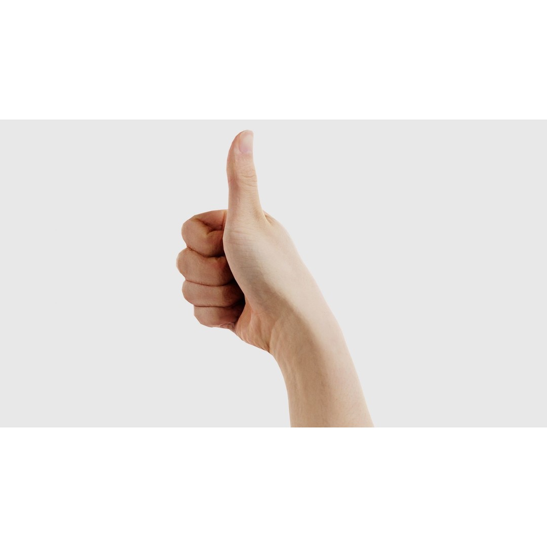 Thumbs Up Hand 3D Model – Low Poly Character, FBX, PBR Textures - View 27