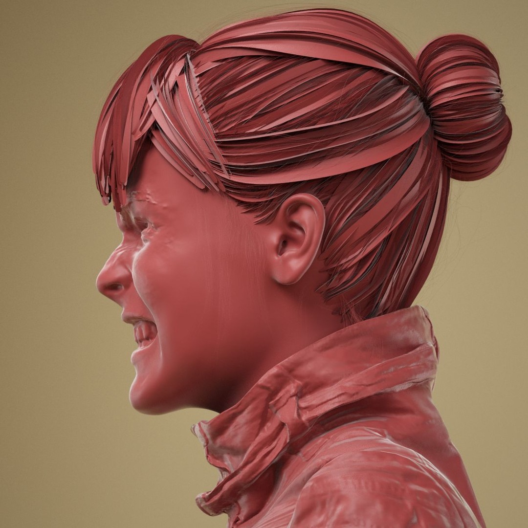 Facial Expression 3D Model – High Poly Character with PBR Textures, FBX - View 12