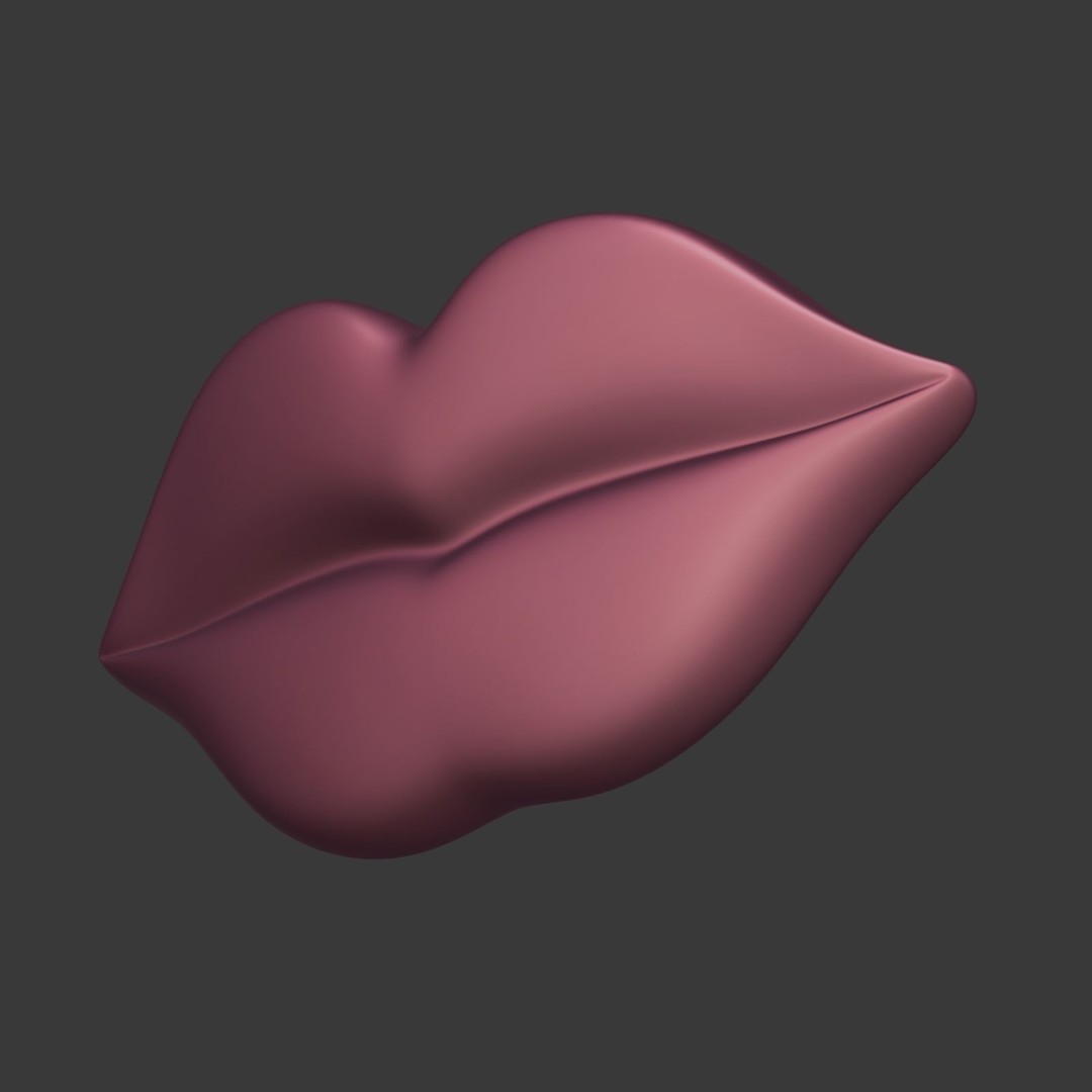 Cartoon Lips 3D Model – Low Poly Character Asset, FBX - View 14
