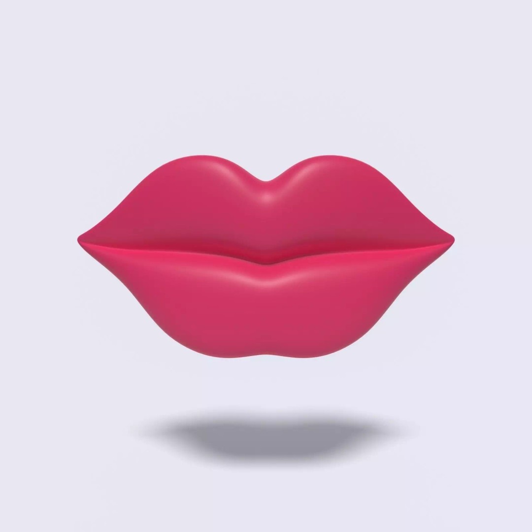 Cartoon Lips 3D Model – Low Poly Character Asset, FBX - View 2