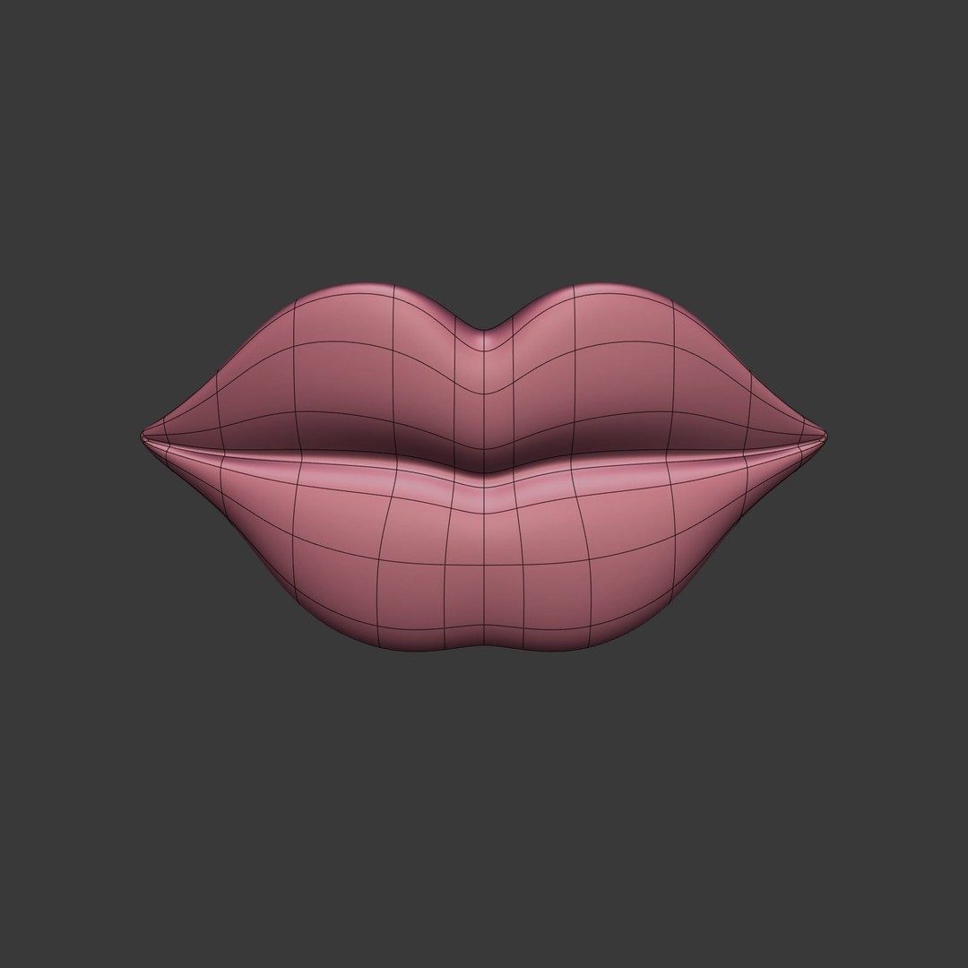Cartoon Lips 3D Model – Low Poly Character Asset, FBX - View 5