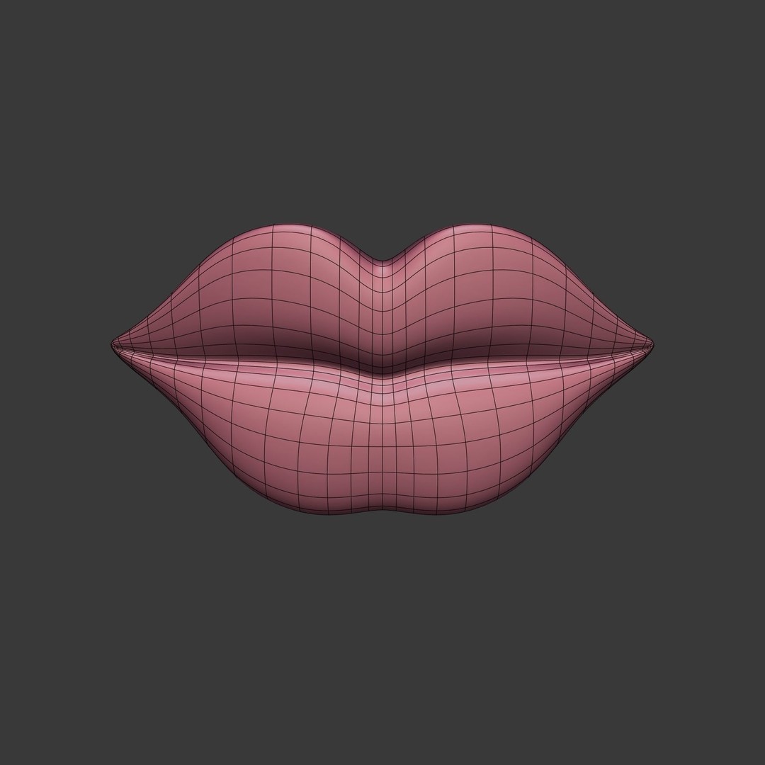 Cartoon Lips 3D Model – Low Poly Character Asset, FBX - View 6