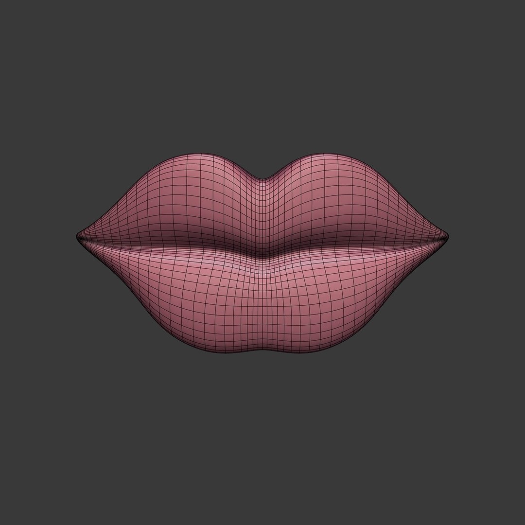 Cartoon Lips 3D Model – Low Poly Character Asset, FBX - View 7