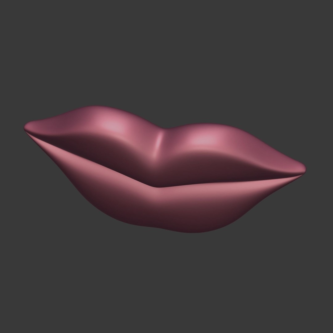 Cartoon Lips 3D Model – Low Poly Character Asset, FBX - View 9