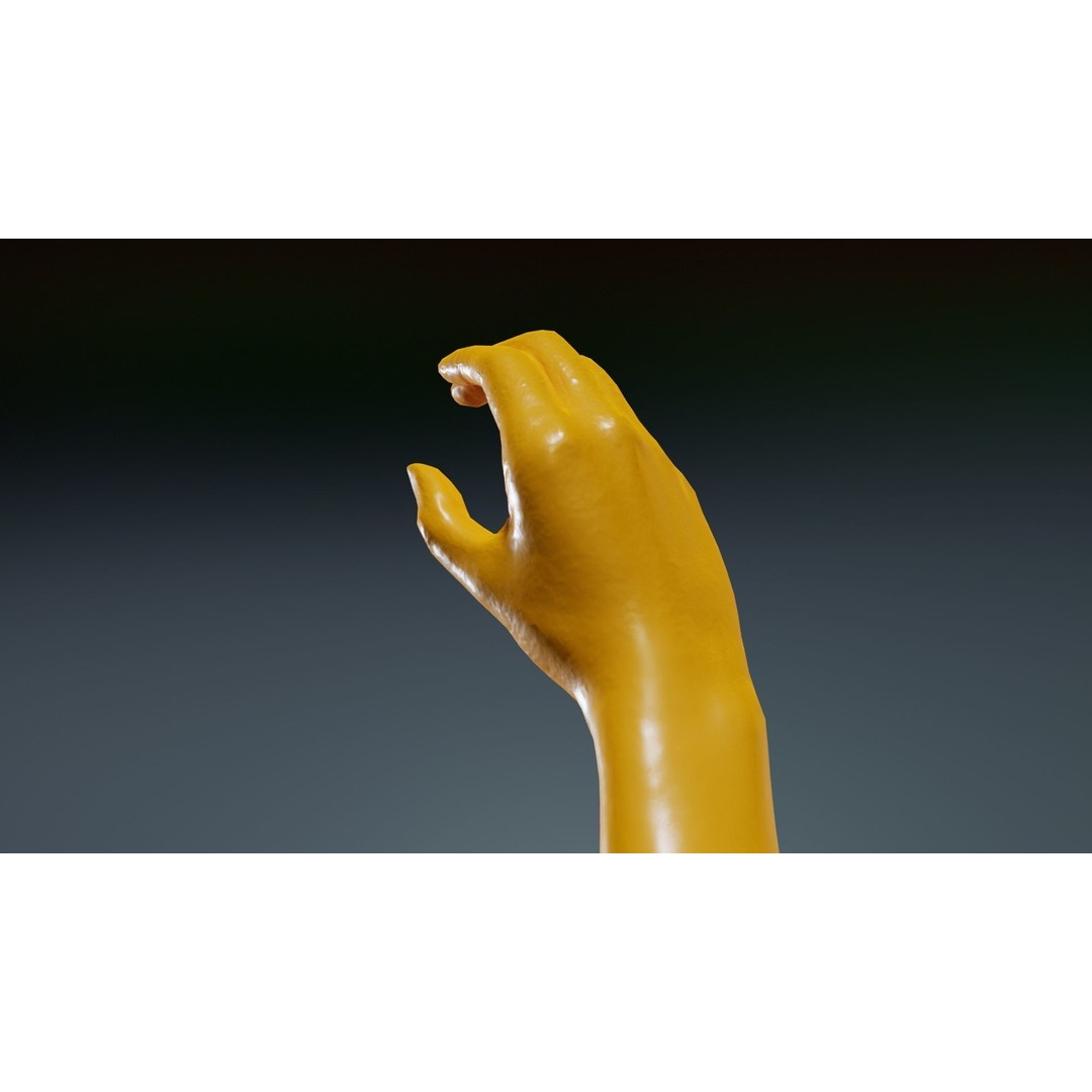 Finger Alphabet C 3D Model – Low Poly Character with PBR Textures, FBX - View 15