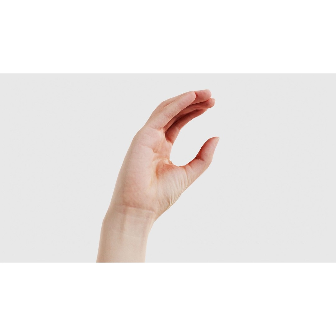Finger Alphabet C 3D Model – Low Poly Character with PBR Textures, FBX - View 18