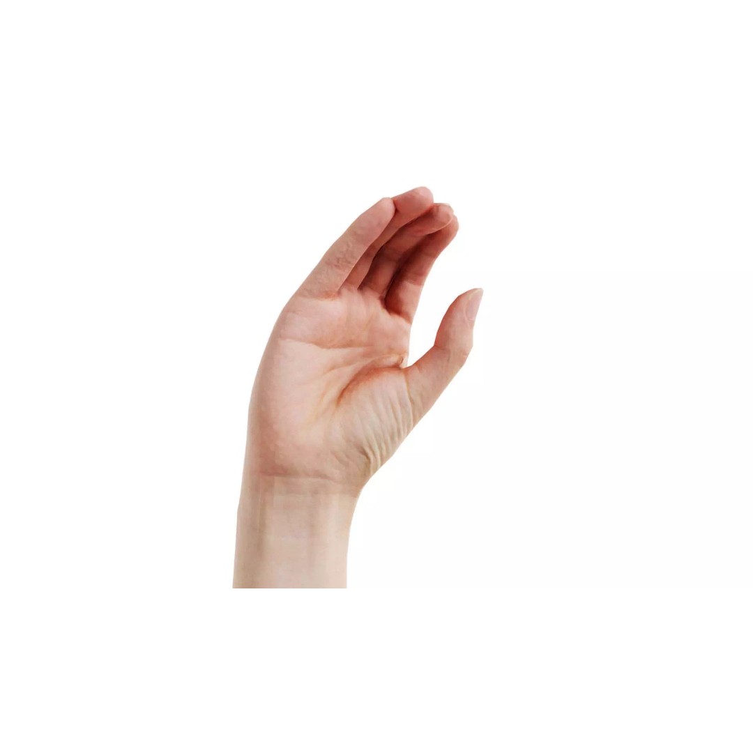 Finger Alphabet C 3D Model – Low Poly Character with PBR Textures, FBX - View 2